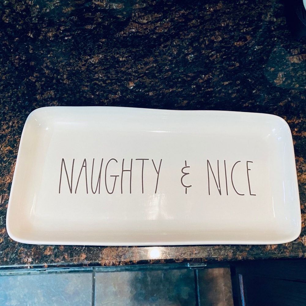 Rae Dunn NAUGHTY & NICE platter